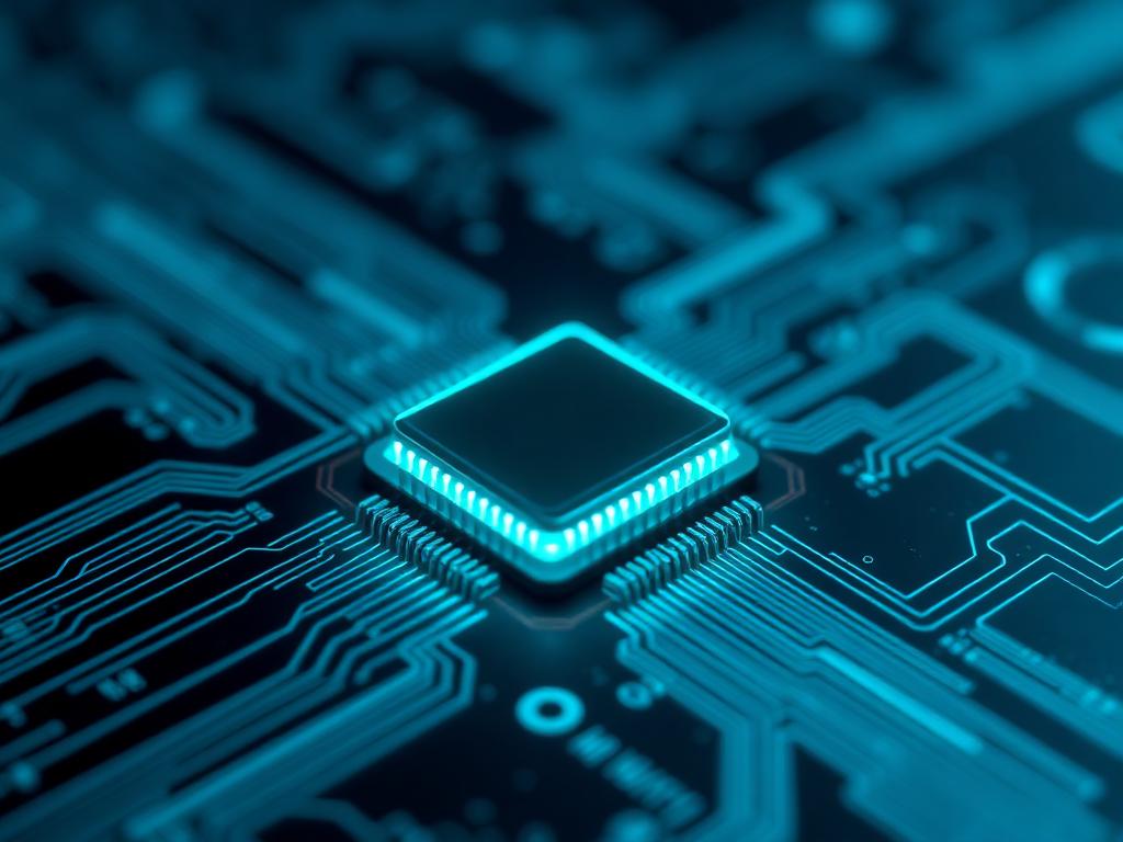 Glowing accelerator chip representing serverless GPU compute